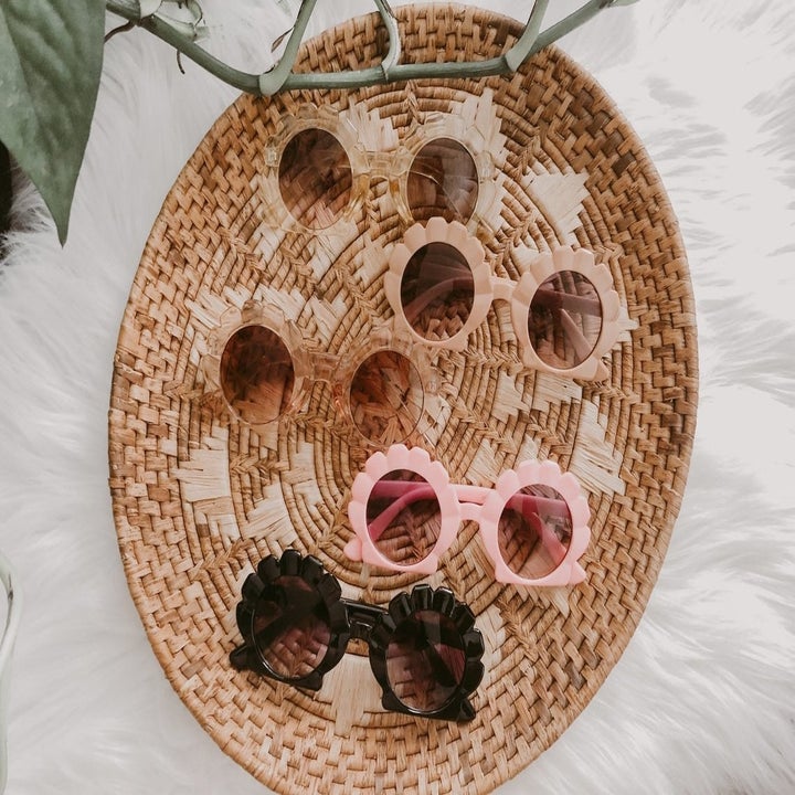 sunglasses with seashell shaped frames