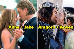 Anna and Jake from Freaky Friday and Aragorn and Arwen from Lord of the Rings