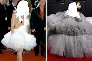 swan dress and cloud dress