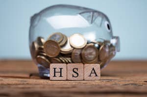 Piggy Bank labeled HSA