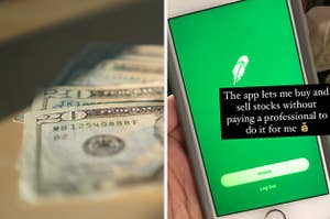 $20 bills and the Robinhood app