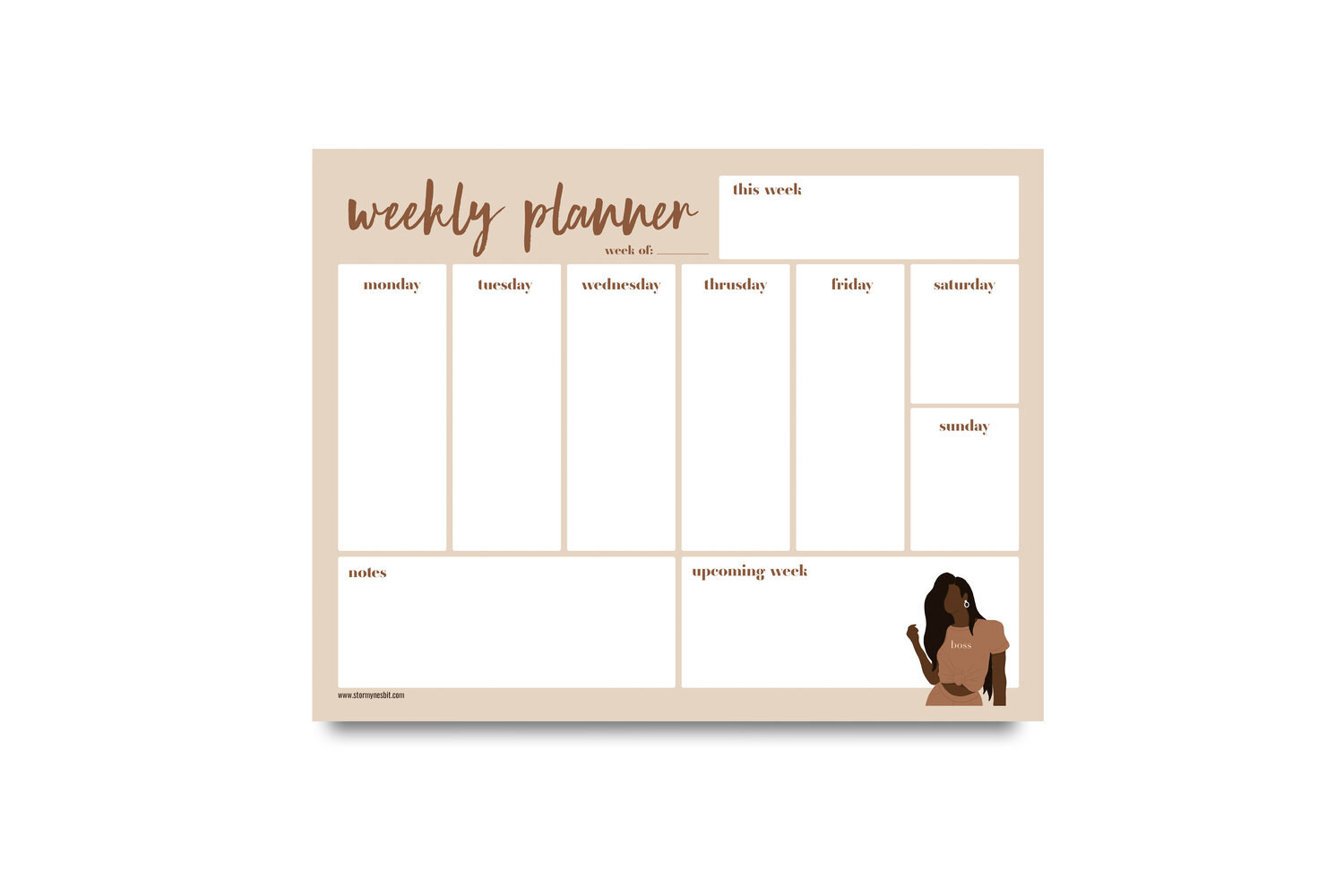 ,that girl Weekly planner fot