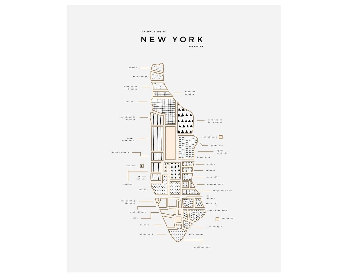 New York map print 