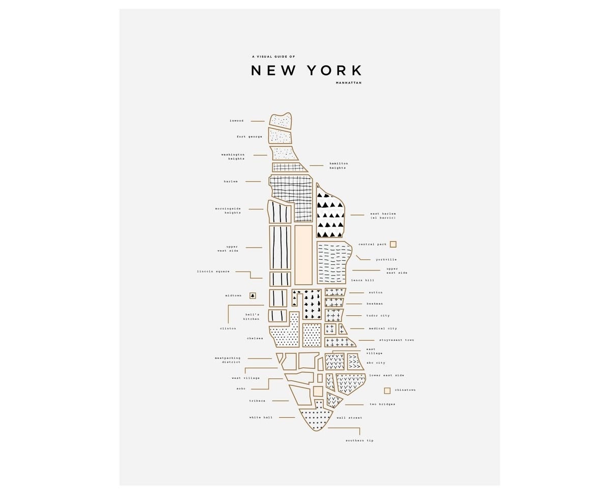 New York map print