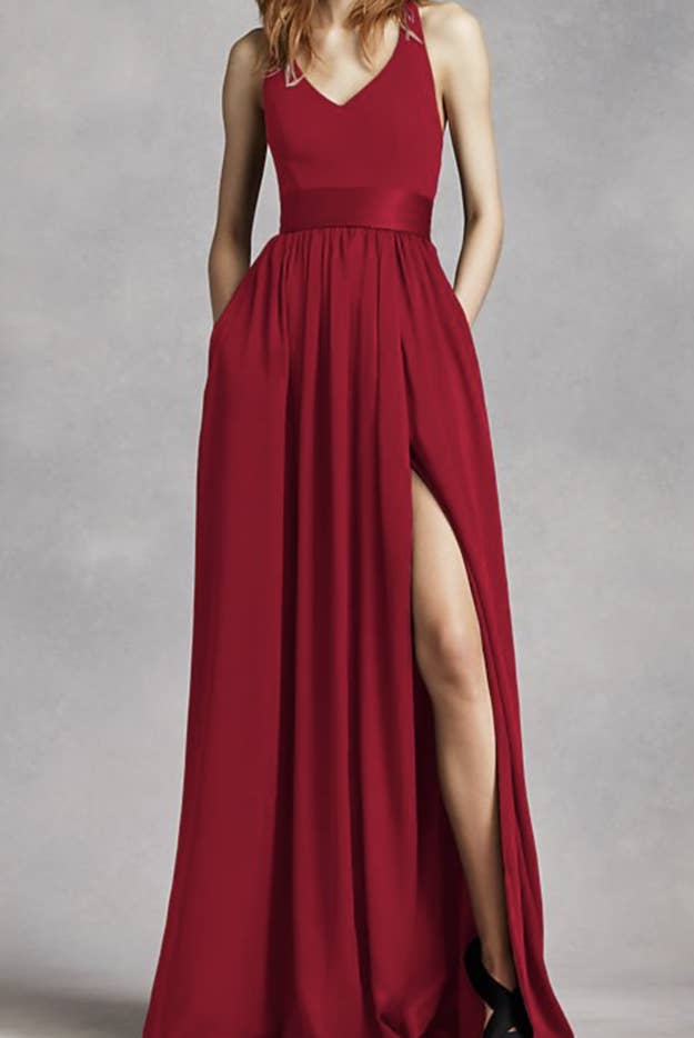 Bridesmaid dresses hot sale apple red