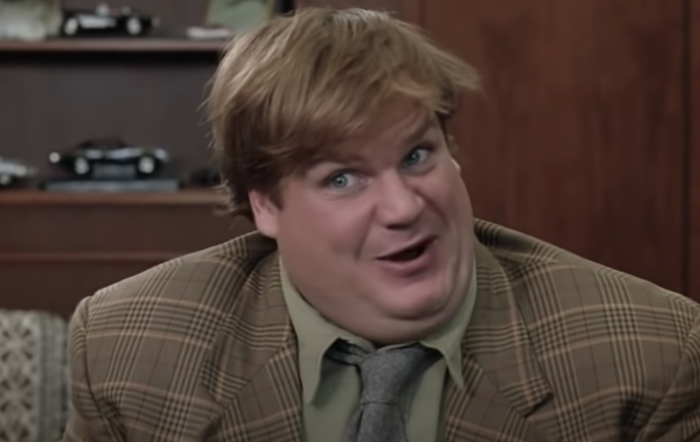 Chris Farley trying to make a sale in &quot;Tommy Boy&quot;