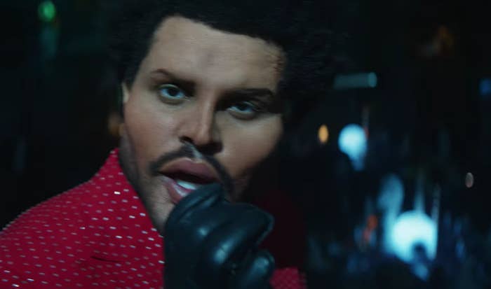 The Weeknd with prosthetics in &quot;Save Your Tears&quot;