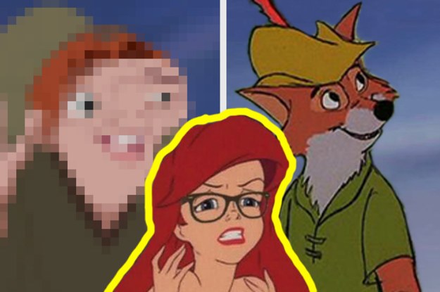 Ariel struggling the see a pixealated quasimodo and mistakes him for Robin Hoose