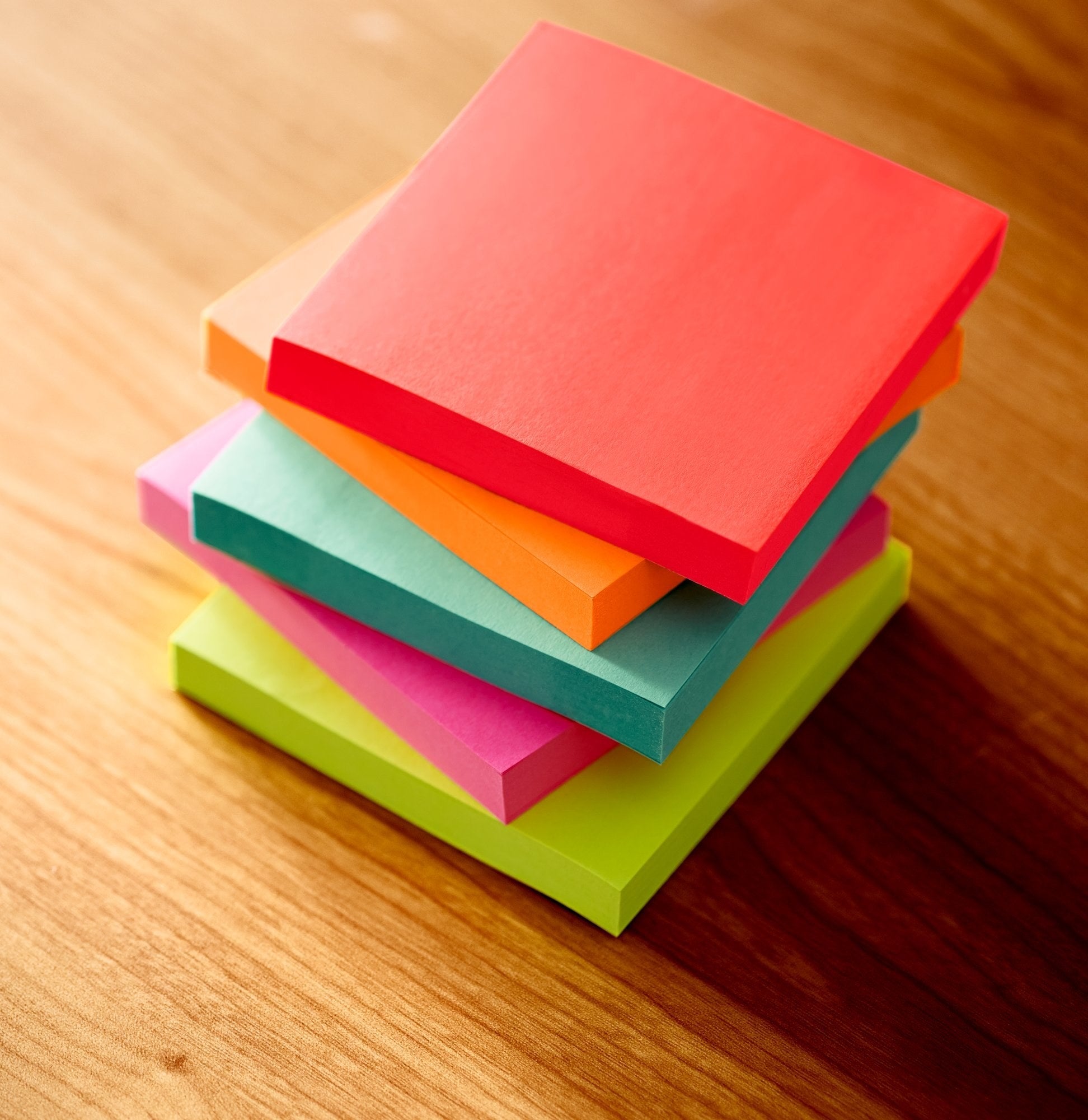 packages of post-it notes in different vibrant colors