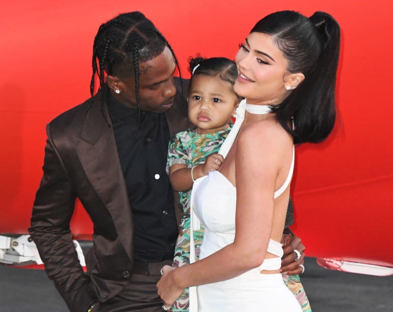 Travis Scott, Stormi Webster and Kylie Jenner attend the Premiere Of Netflix&#x27;s &quot;Travis Scott: Look Mom I Can Fly&quot; 