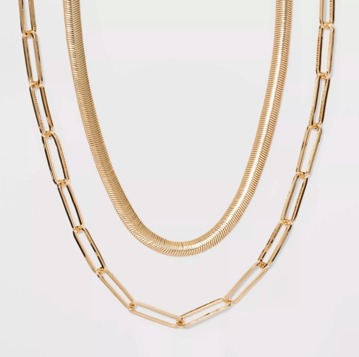 The gold necklace set
