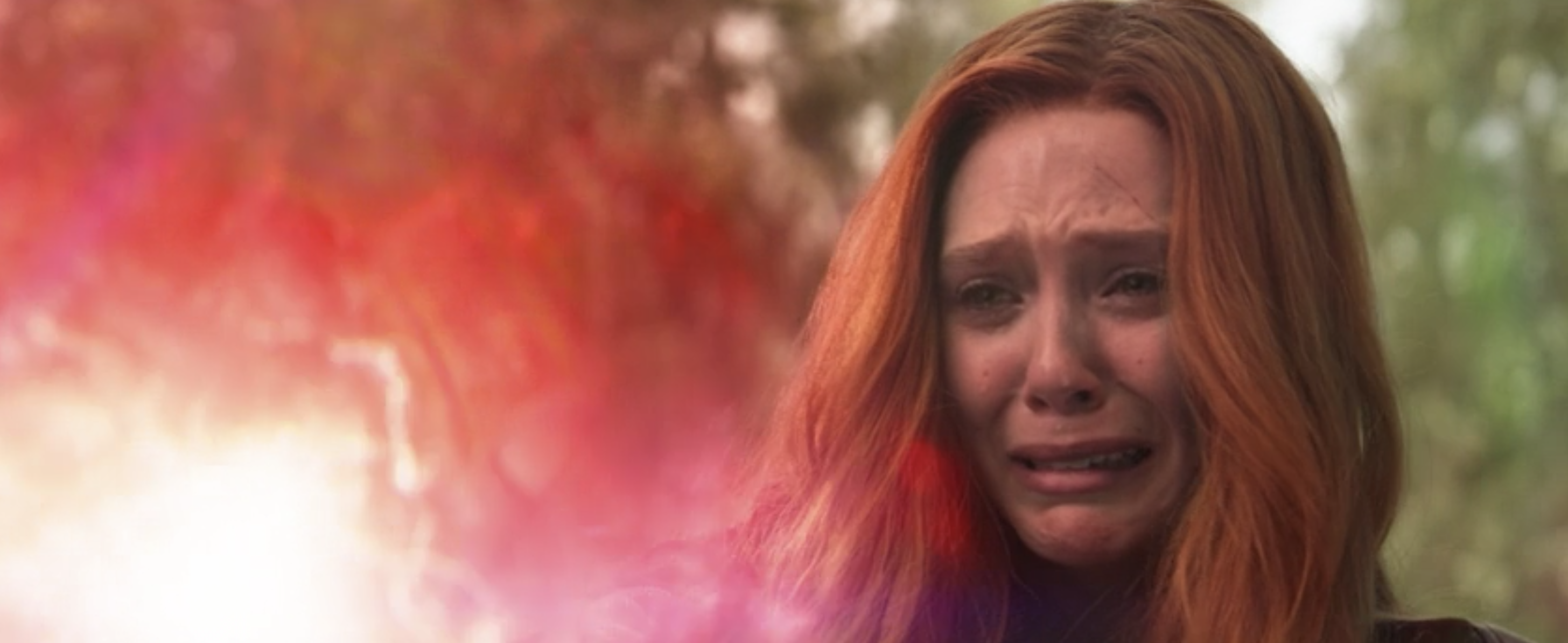 Wanda weeping while using her magic in &quot;Avengers: Infinity War&quot;