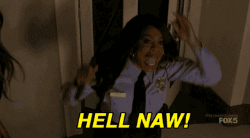 Denise Hemphill throws her hands down and screams, &quot;Hell naw!&quot; on Scream Queens
