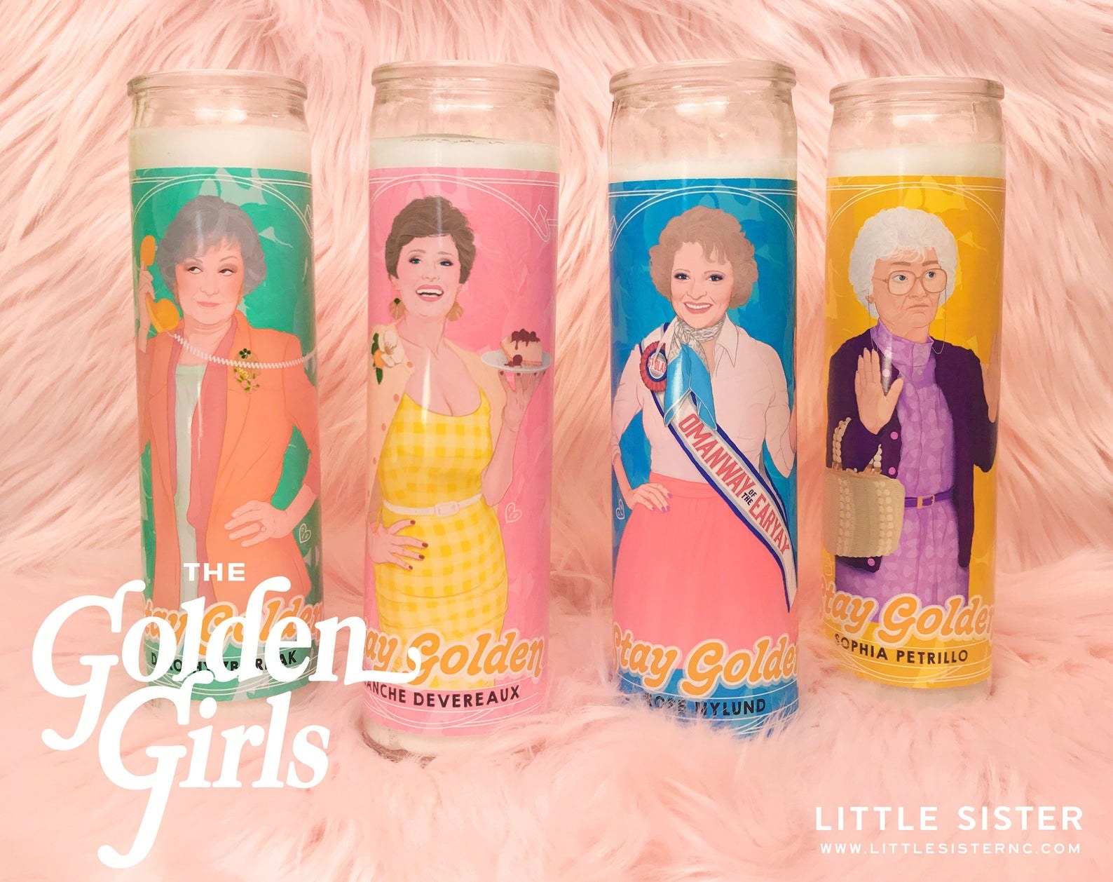the dorothy, blanche, rose, and sophia candle set