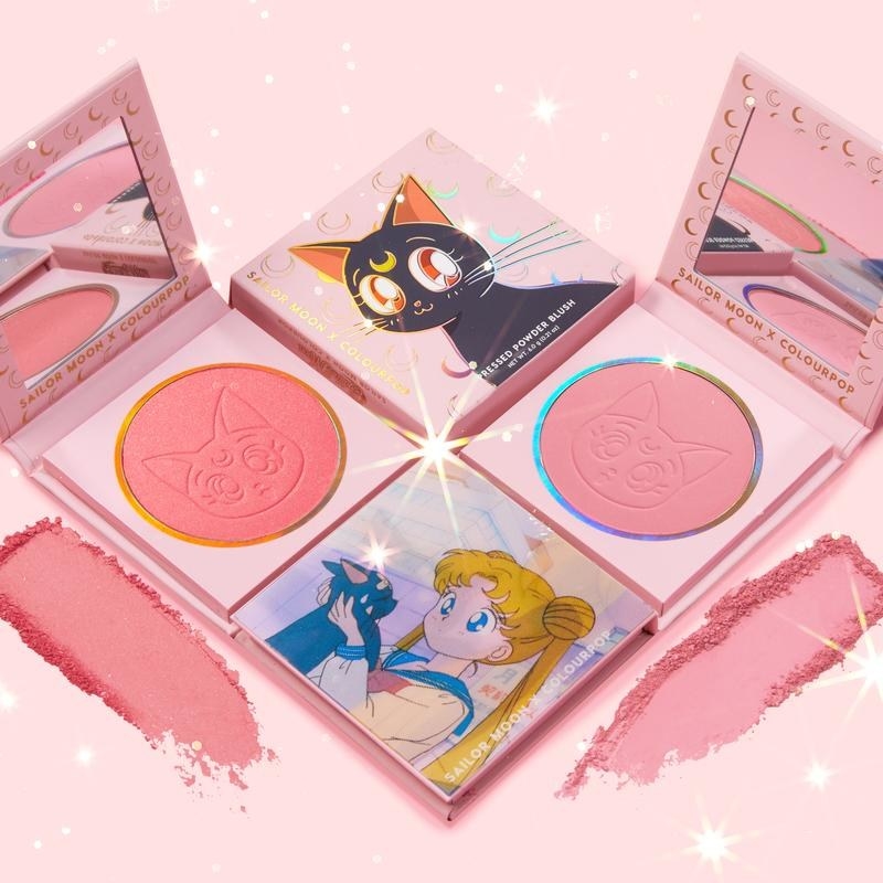 two pink shades with reflective packaging art of Sailor Moon  