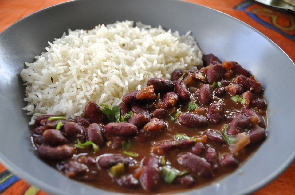 A plate of Rajma Chawal