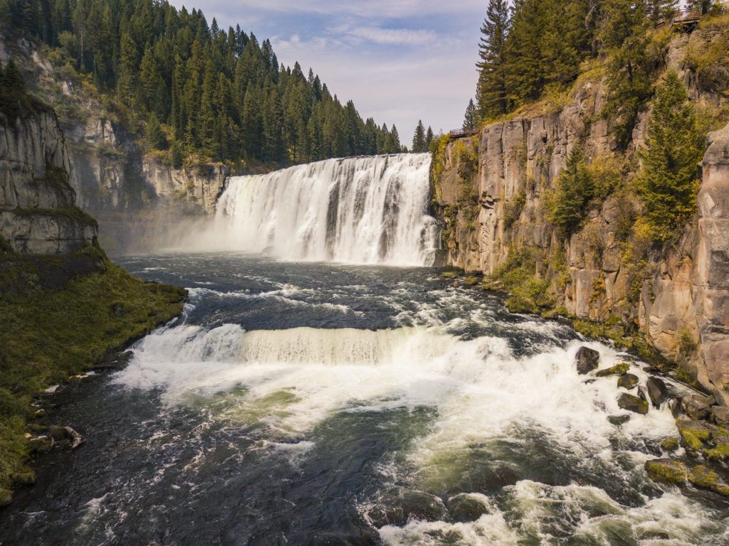 Flowing waterfall in Idaho