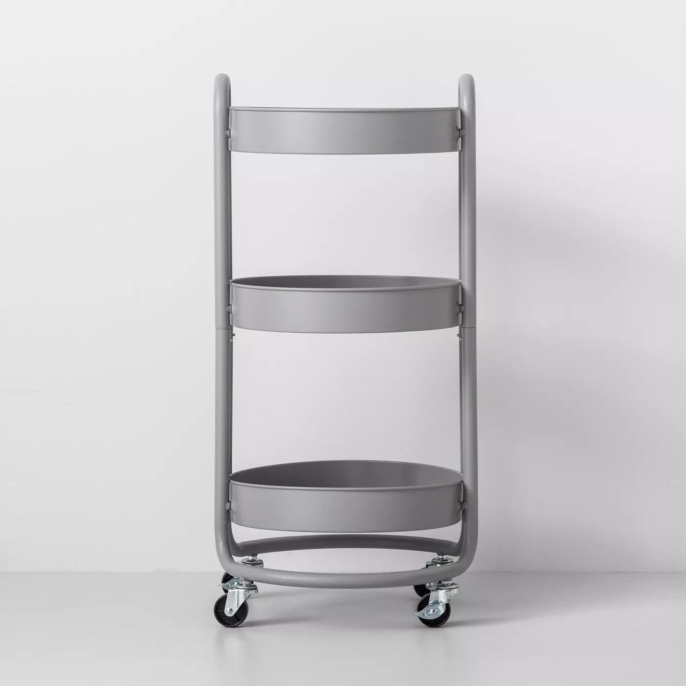 A rollable metal cart