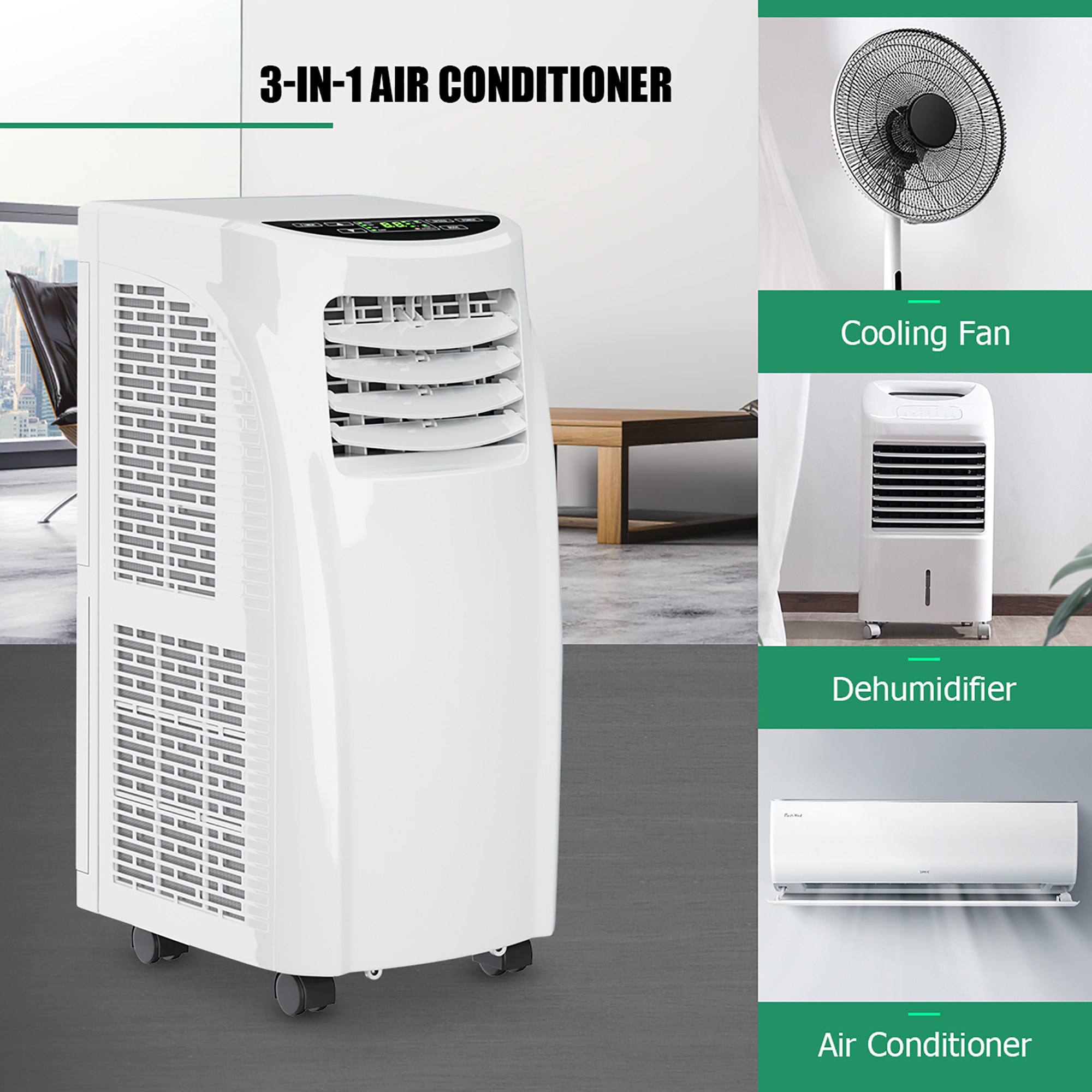 a promotional photo of the portable air conditioner