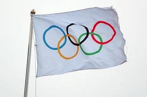 The Olympic Flag.