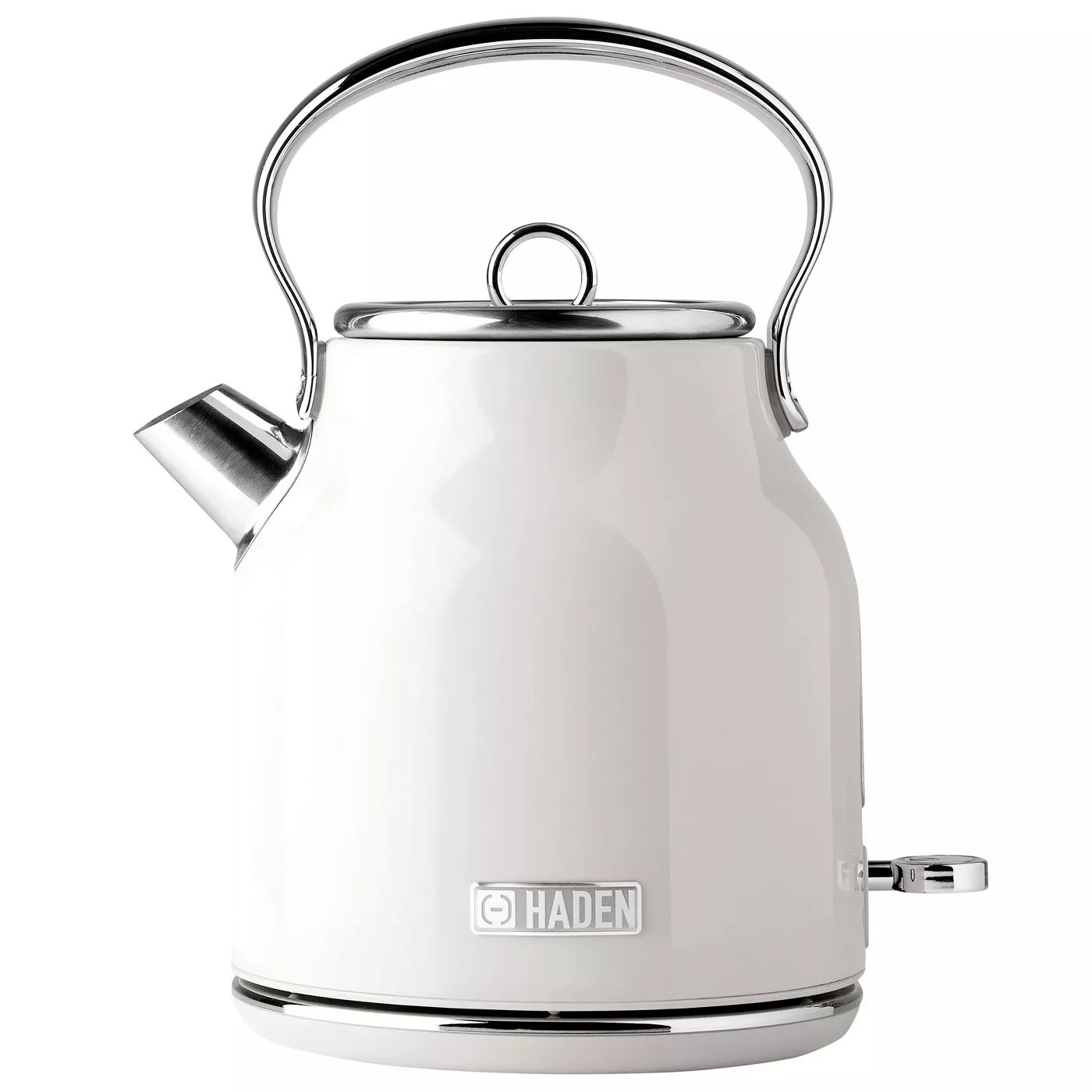 The white electric tea kettle