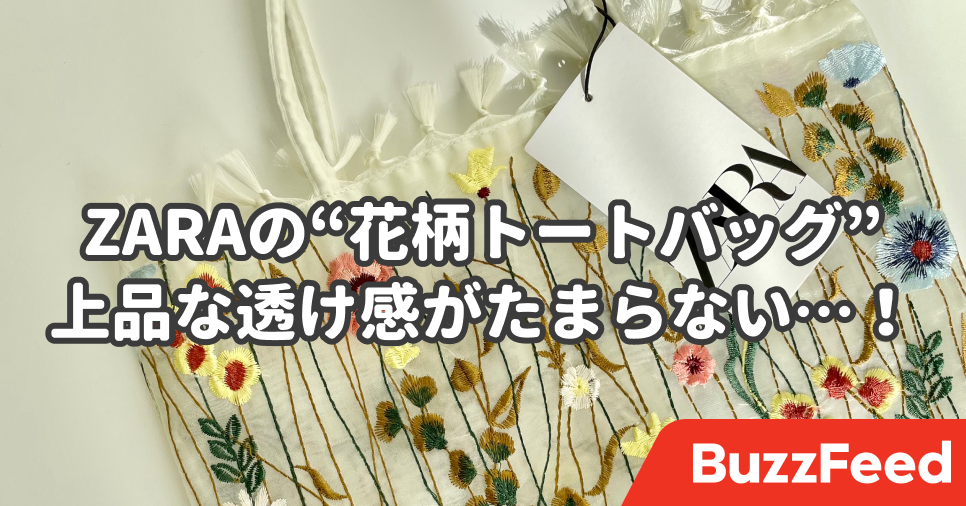 え 芸術品ですか Zaraの 新作バッグ お花の刺繍が美しすぎるよ