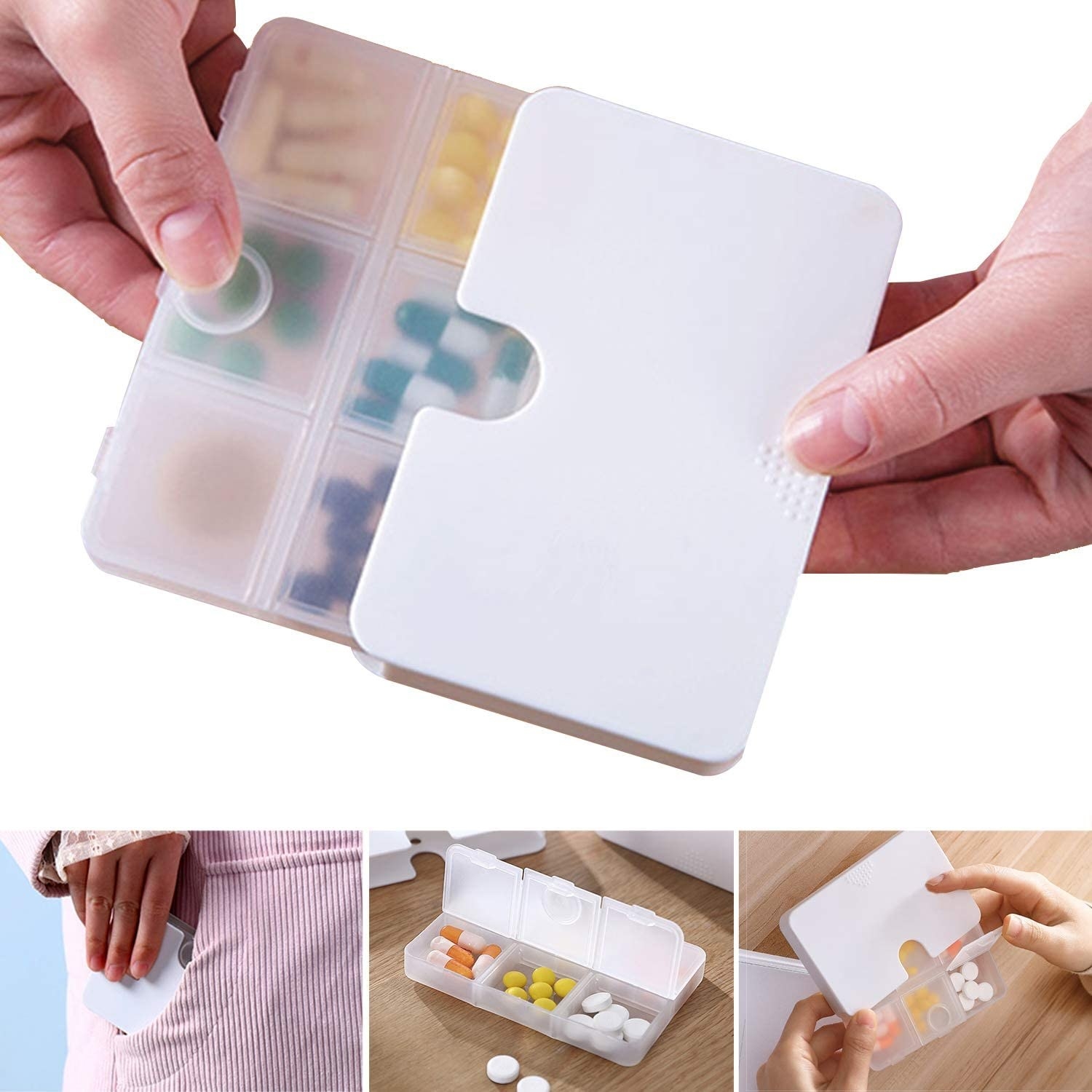 Model holding pill organizer