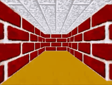 GIF of a animated brick maze