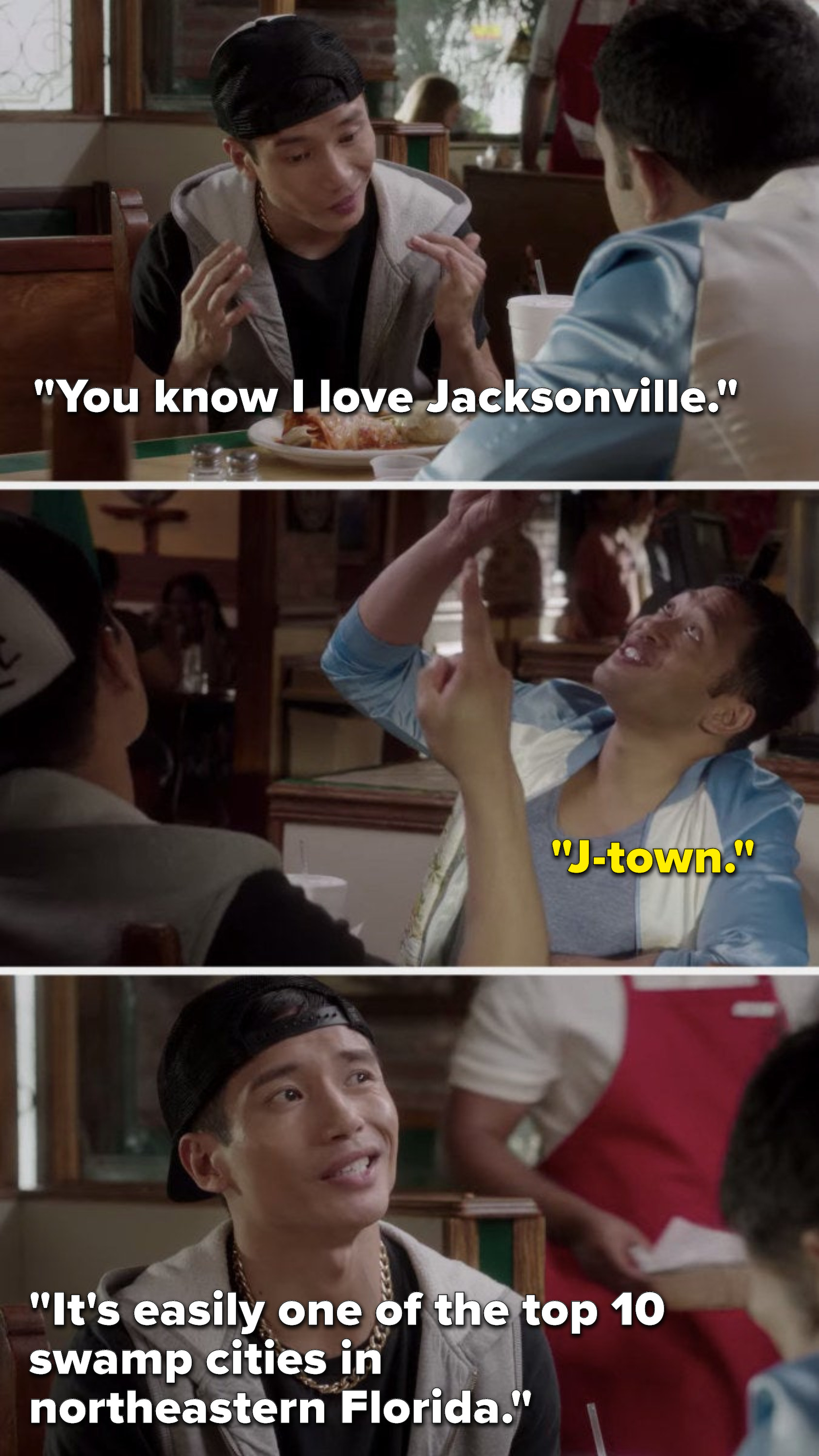 Jason says, &quot;You know I love Jacksonville,&quot; Pillboi says, &quot;J-town,&quot; and Jason says, It&#x27;s easily one of the top 10 swamp cities in northeastern Florida&quot;