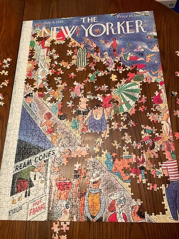 a reviewer working on the puzzle