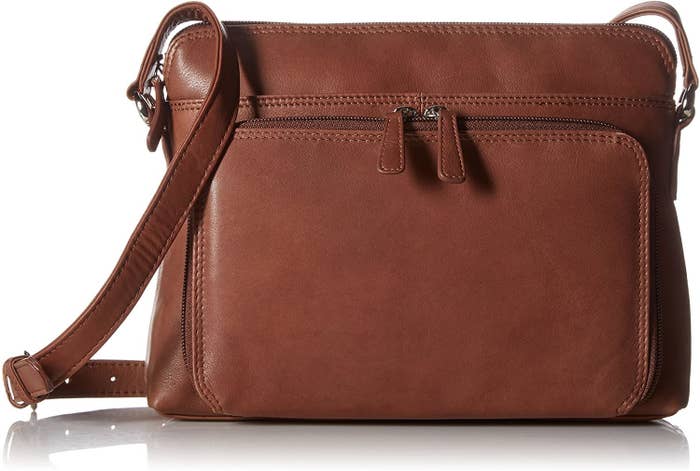 the leather bag in toffee