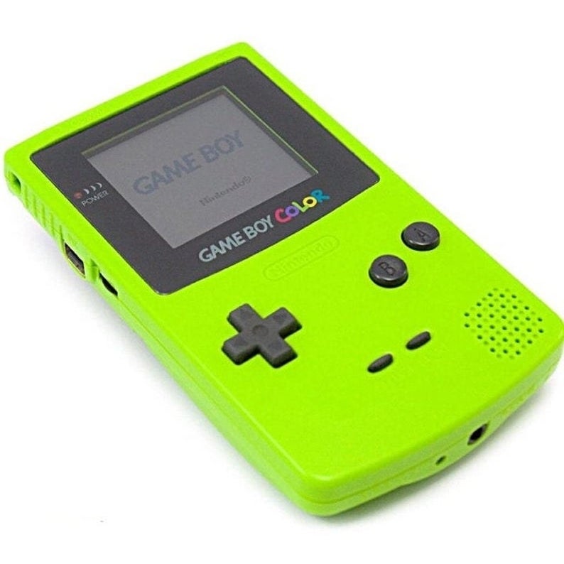 A lime green Game Boy Color