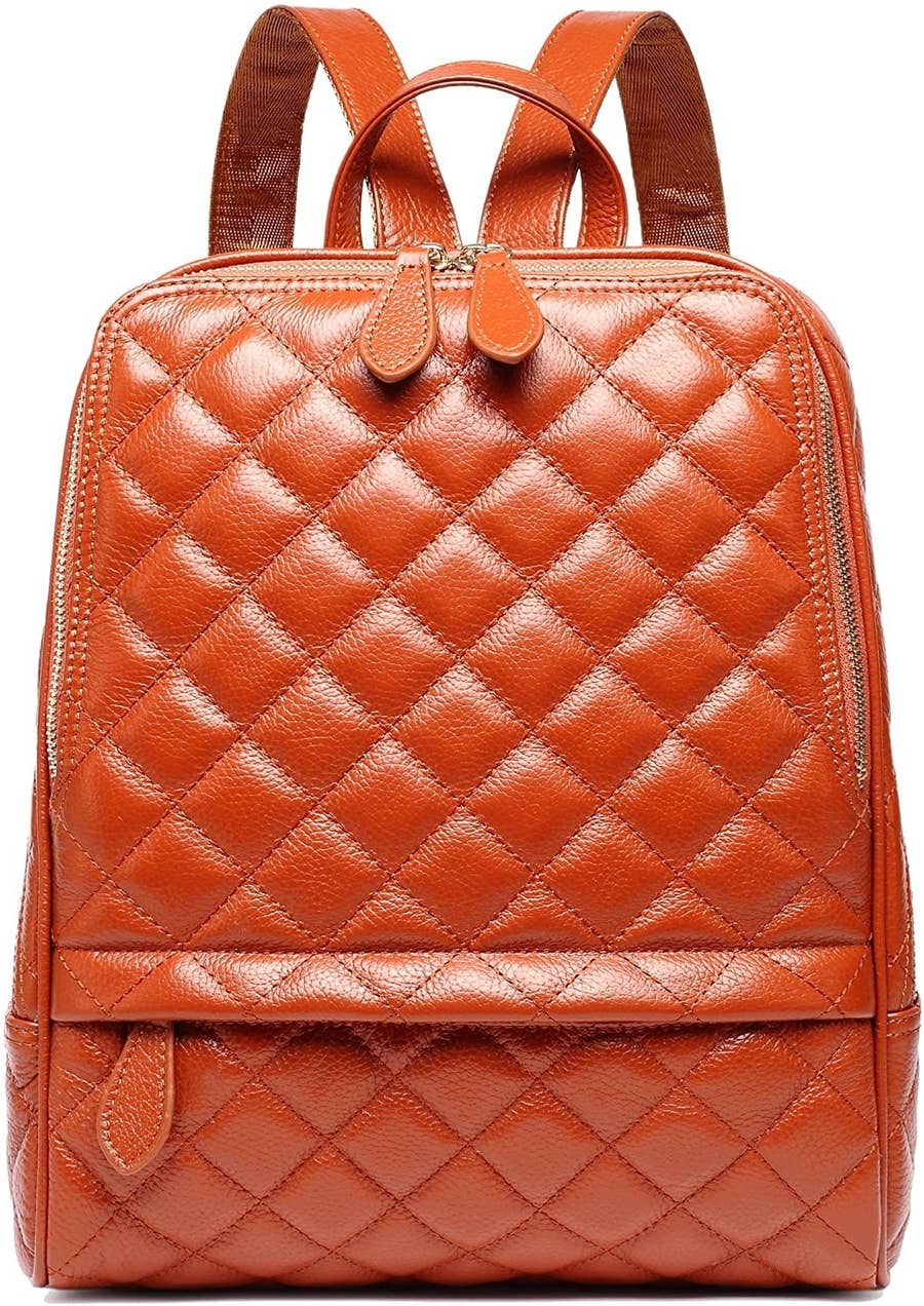 Aesther Ekme Lambskin Leather Bag Women's Red/Orange Tote Bag Purse  USED