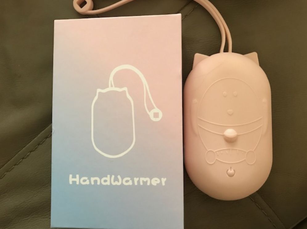 portable handwarmer in pink