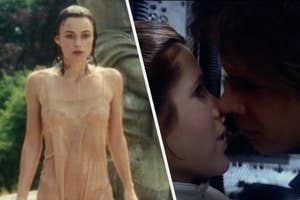 Keira Knightley in Atonement side-by-side with Carrie Fisher and Harrison Ford in "Empire Strikes Back"