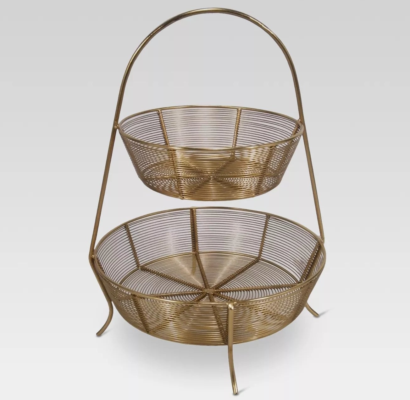 two-tiered wire basket