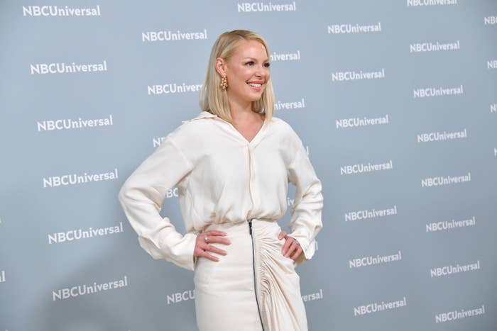 Heigl on the red carpet at the 2018 NBC Universal upfronts in New York City