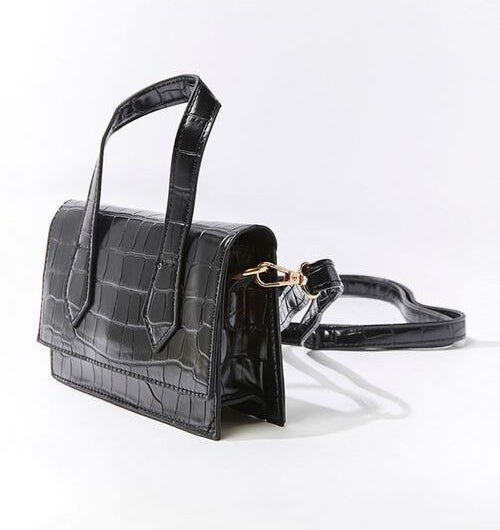 The black crossbody with a top handle and removable strap
