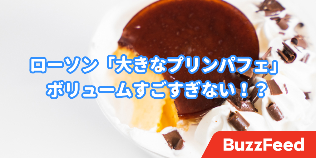 ローソンの 大きなプリンパフェ が本当に大きくて笑った