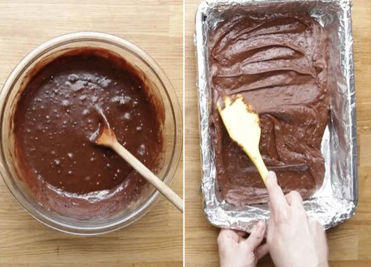 Brownie batter.