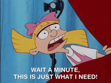 A GIF of someone saying wait a minute this is just what I need