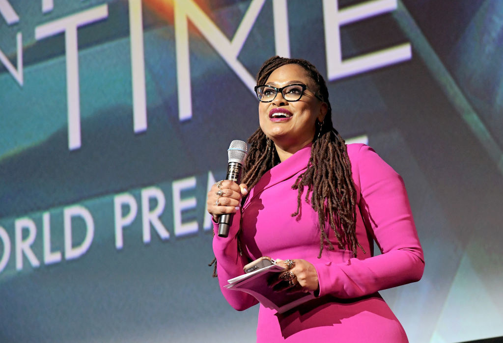 DuVernay speaking at an event for &quot;A Wrinkle in Time&quot;