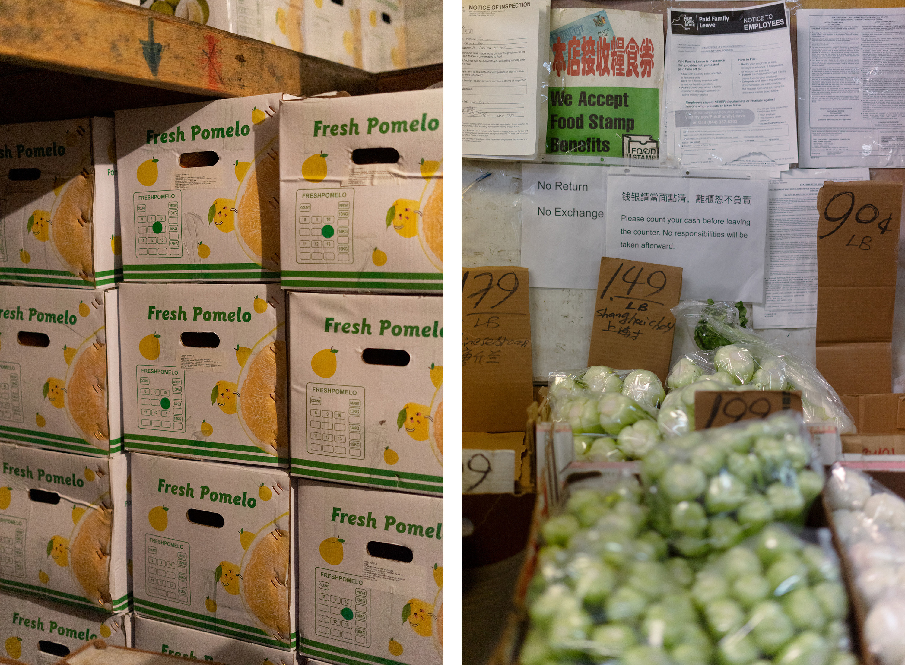 Boxes of produce and vegetables