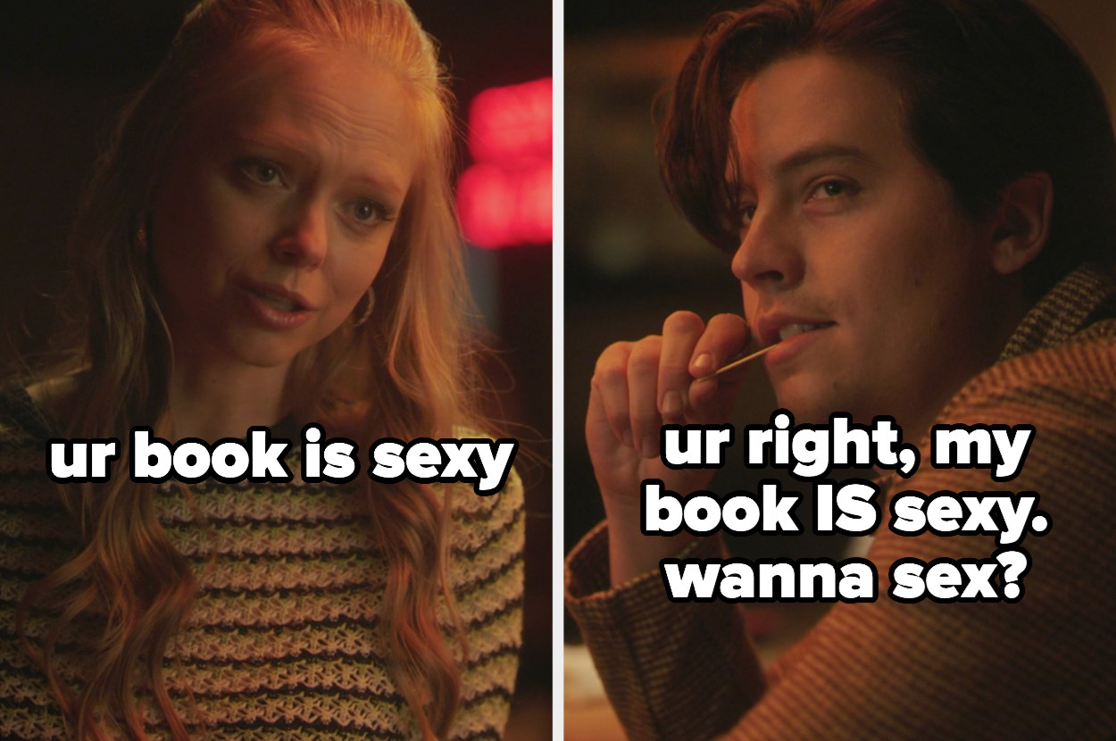Cora side by side with Jughead: Caption ur book is sexy ur right my book IS sexy. wanna sex?