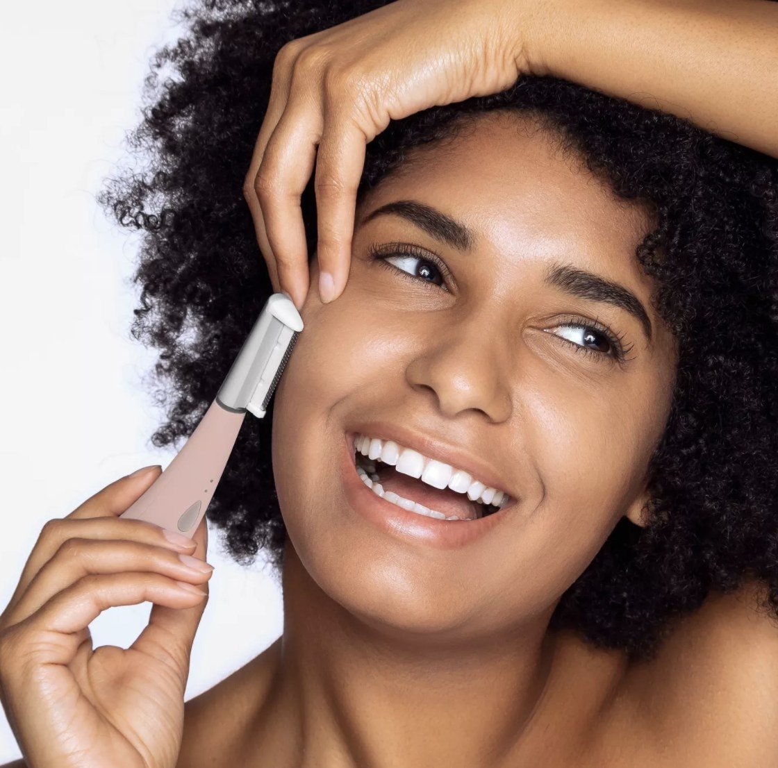 a person using the dermaplanning tool