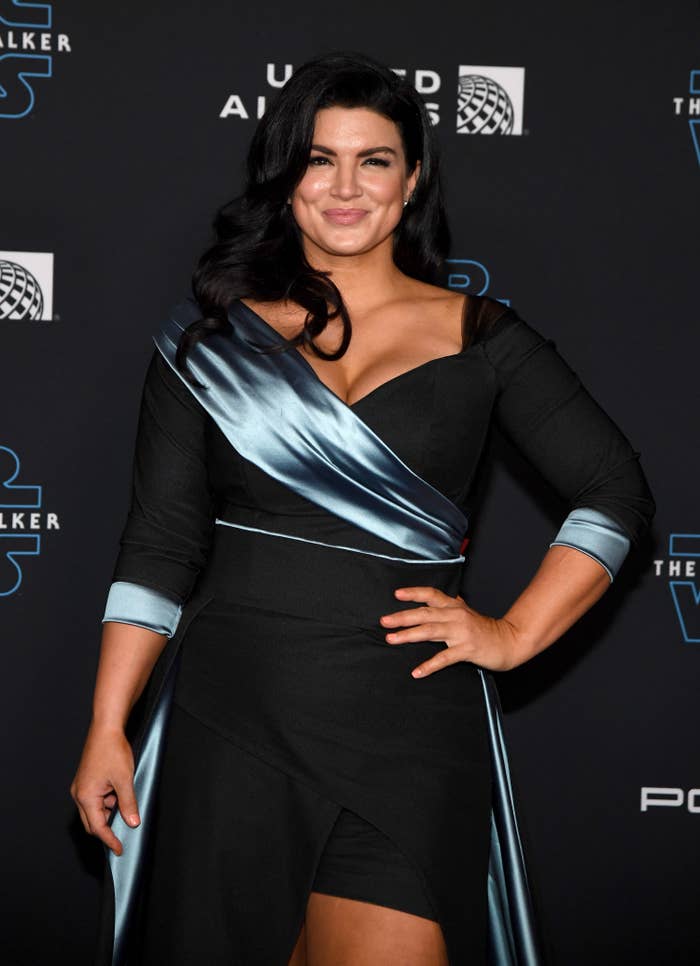 Gina Carano at the premiere of Star Wars: The Rise of Skywalker in Hollywood