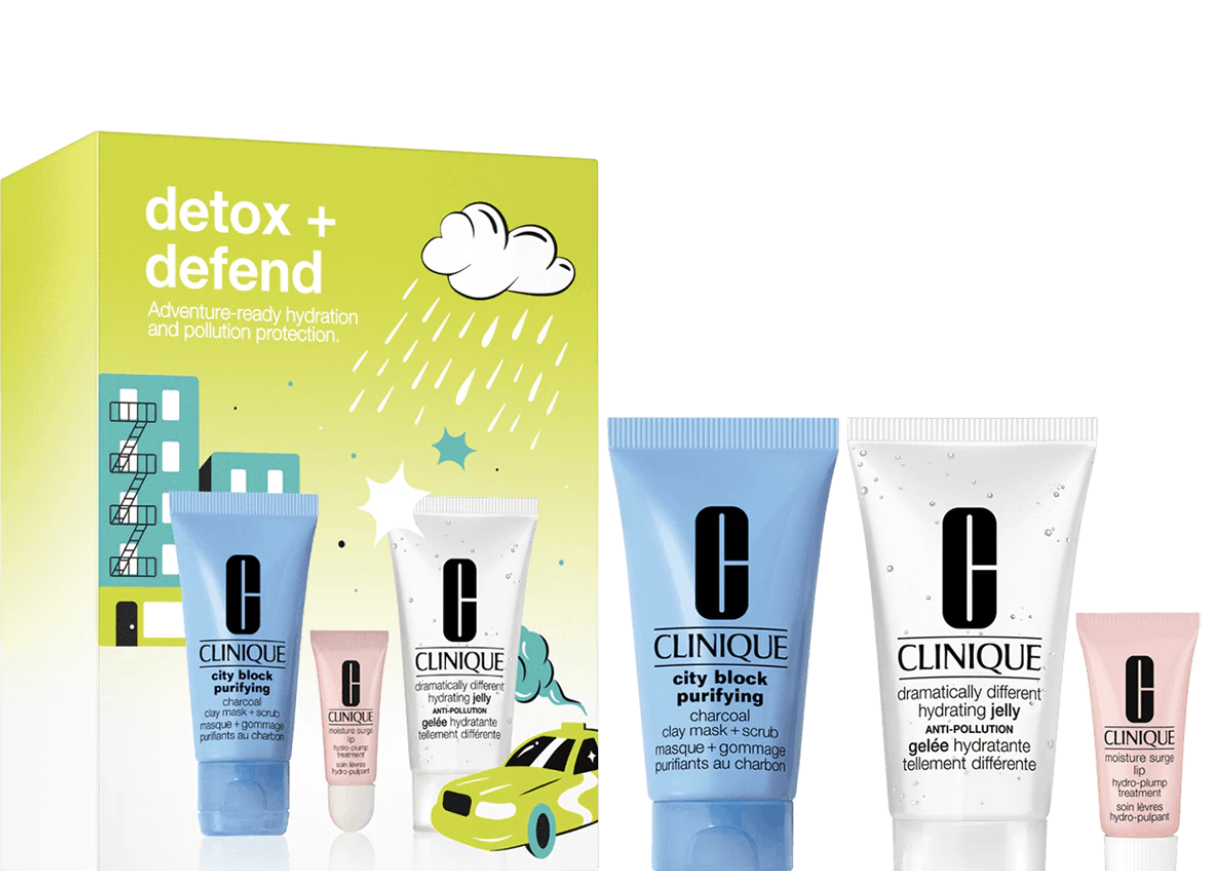 the three products next to a box