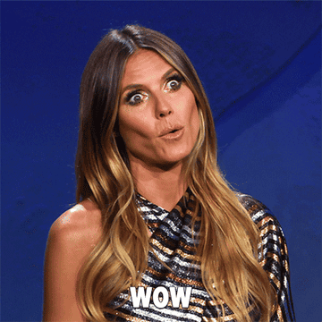 Heidi Klum&#x27;s eyes go wide as she says, &quot;Wow,&quot; on Project Runway
