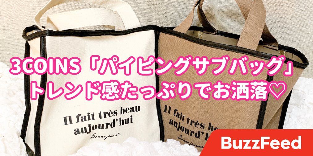 思わず2色買った 3coinsの 330円バッグ がトレンド感満載でめちゃくちゃ高見えします