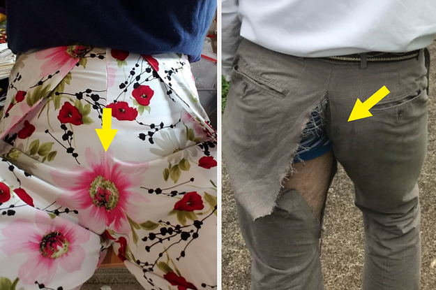 Heavily starched pants that stand by themselves